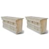 vidaXL varblaste pesakast, 2 tk, puit 44 x 15,5 x 21,5 cm