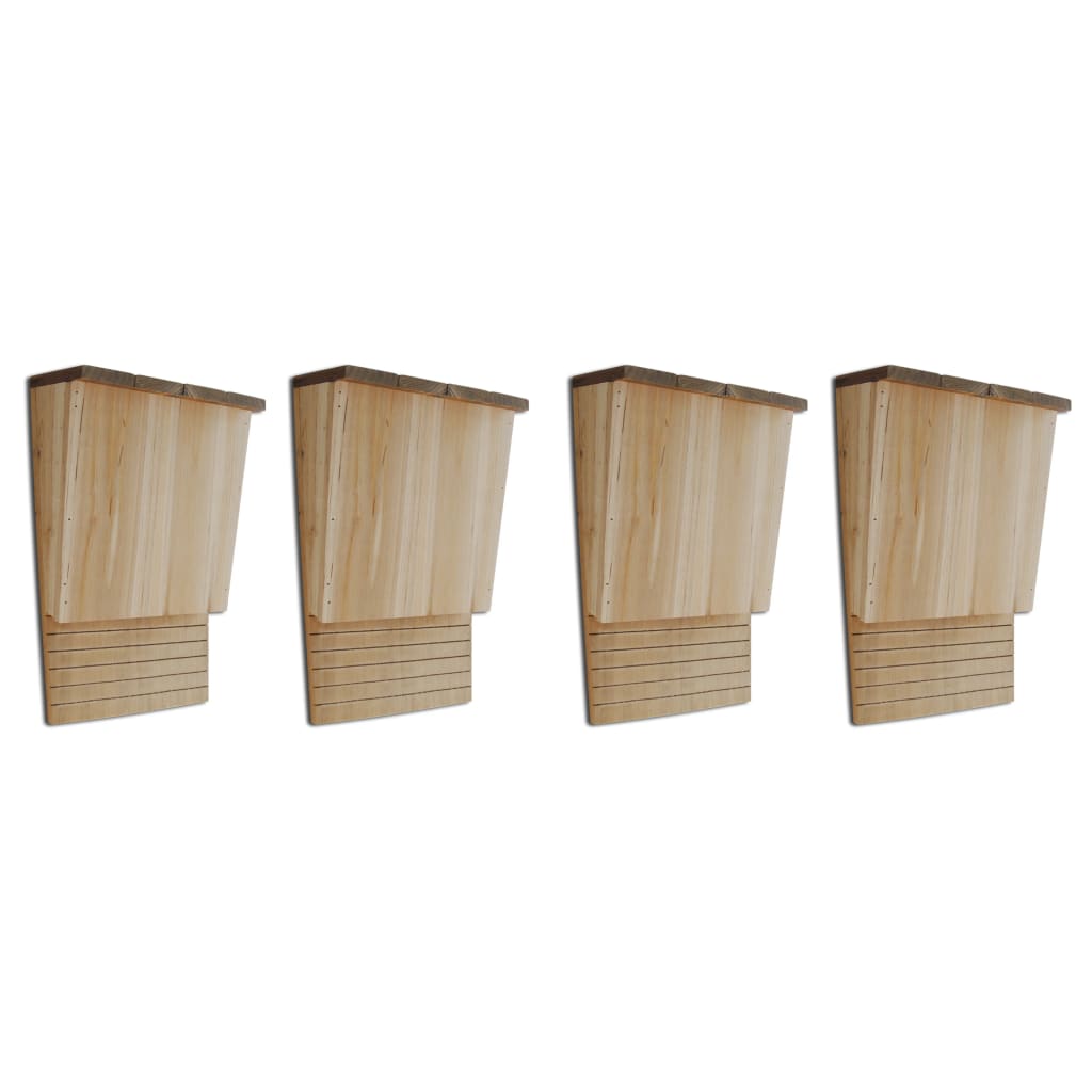 vidaXL Căsuțe de lilieci, 4 buc., 22 x 12 x 34 cm, lemn vidaXL