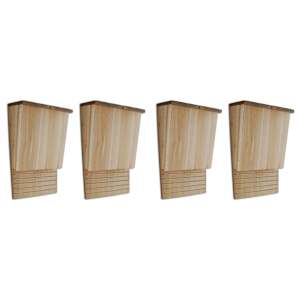 Budka pro netopýry 4 ks 22 x 12 x 34 cm dřevěná