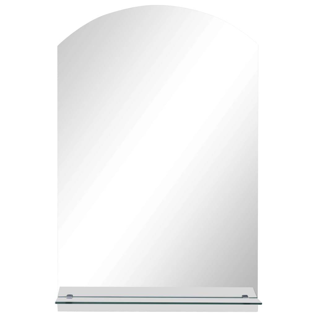 vidaXL Wandspiegel met schap 40x60 cm gehard glas afbeelding