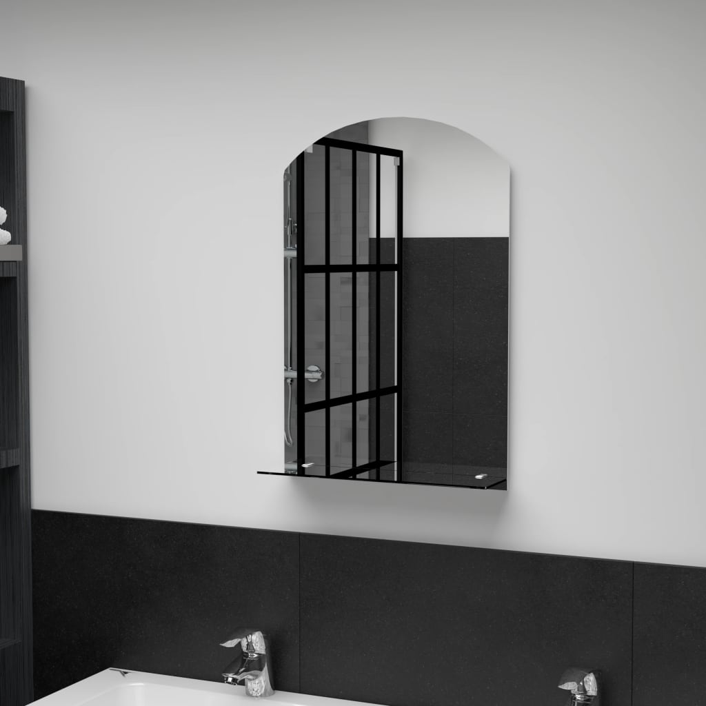 vidaXL Oglindă de perete cu raft, 40 x 60 cm, sticlă securizată