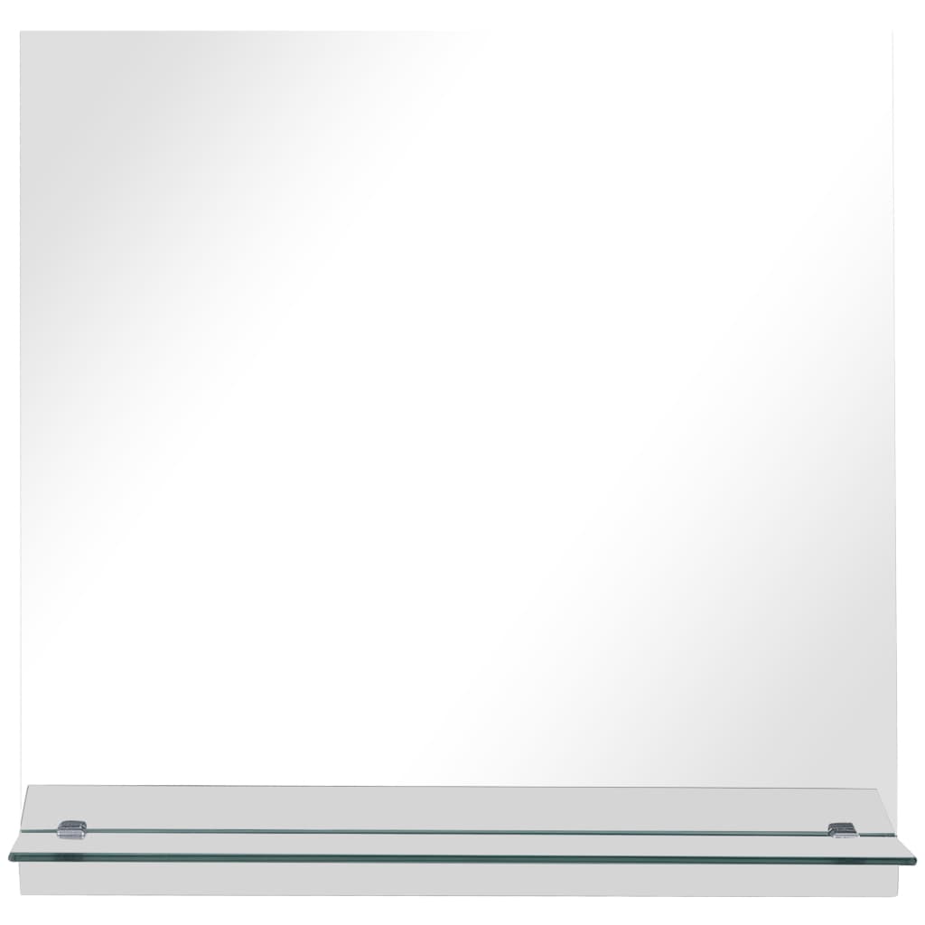 vidaXL Oglindă de perete cu raft, 30 x 30 cm, sticlă securizată