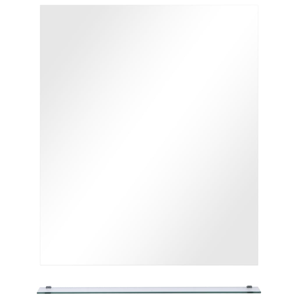 vidaXL Wall Mirror with Shelf 50x60 cm Tempered Glass