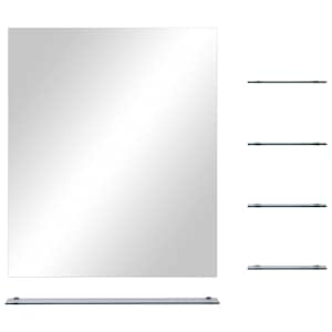 Nástěnné zrcadlo s 5 poličkami stříbrné 50 x 60 cm - obrázek 3