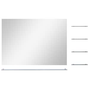 Nástěnné zrcadlo s 5 poličkami stříbrné 80 x 60 cm - obrázek 3