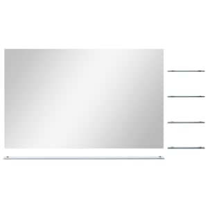Nástěnné zrcadlo s 5 poličkami stříbrné 100 x 60 cm - obrázek 3