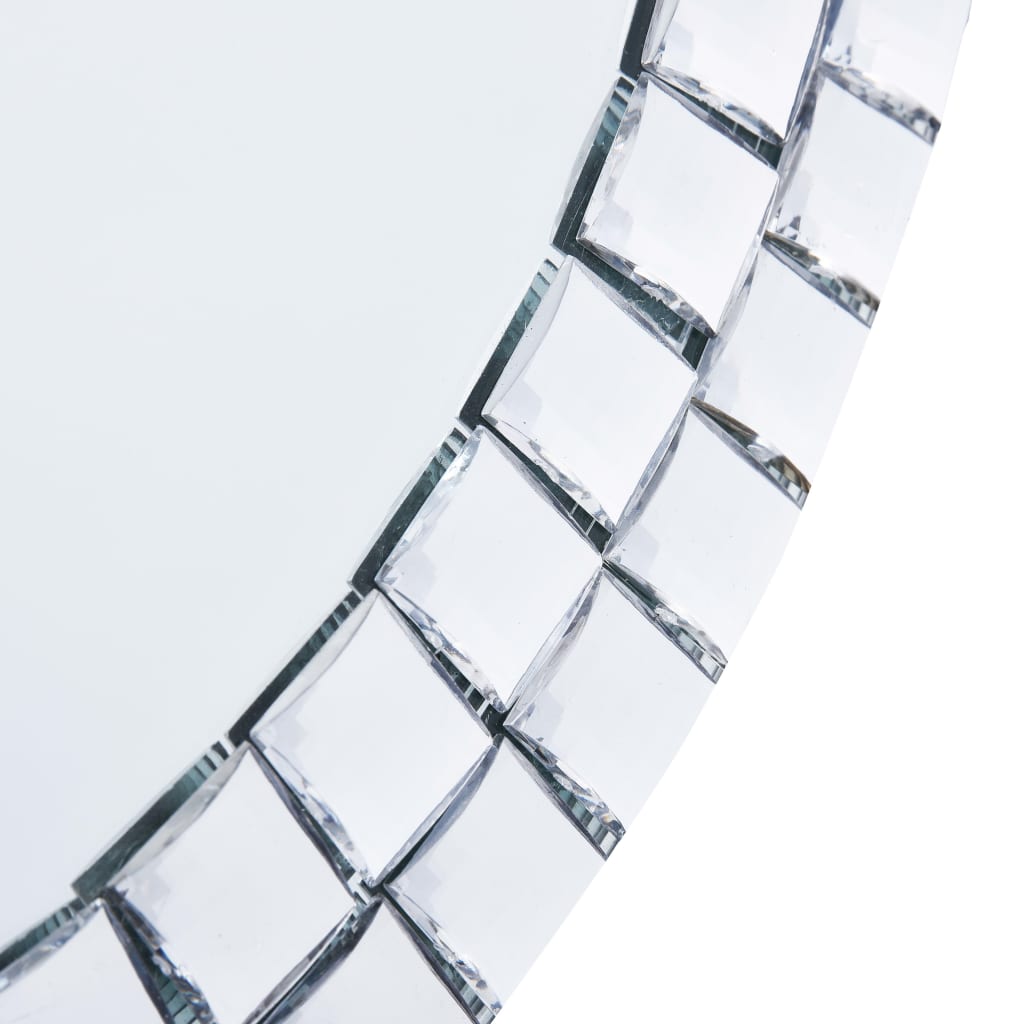 vidaXL Wandspiegel 70 cm gehard glas zilverkleurig