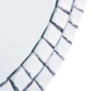 vidaXL Veggspeil sølv 70 cm herdet glass