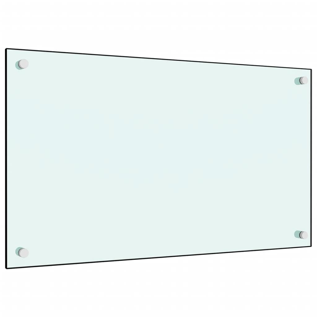 vidaXL Keittiön roiskesuoja valkoinen 70×40 cm karkaistu lasi
