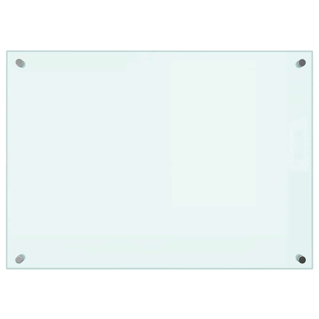 vidaXL Kuchyňský panel bílý 70 x 50 cm tvrzené sklo