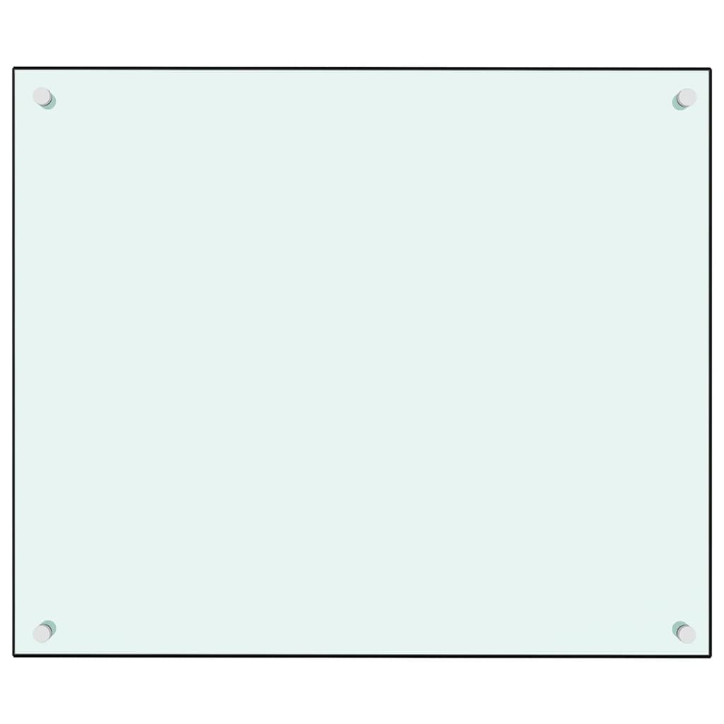 

vidaXL Spatscherm keuken 70x60 cm gehard glas wit