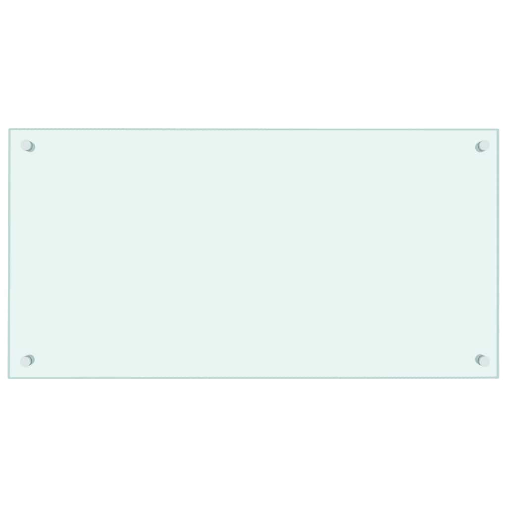 vidaXL Kuchyňský panel bílý 80 x 40 cm tvrzené sklo