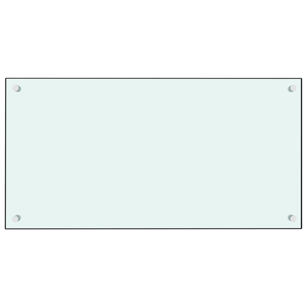 vidaXL Panou antistropi de bucătărie, alb, 80x40 cm, sticlă securizată