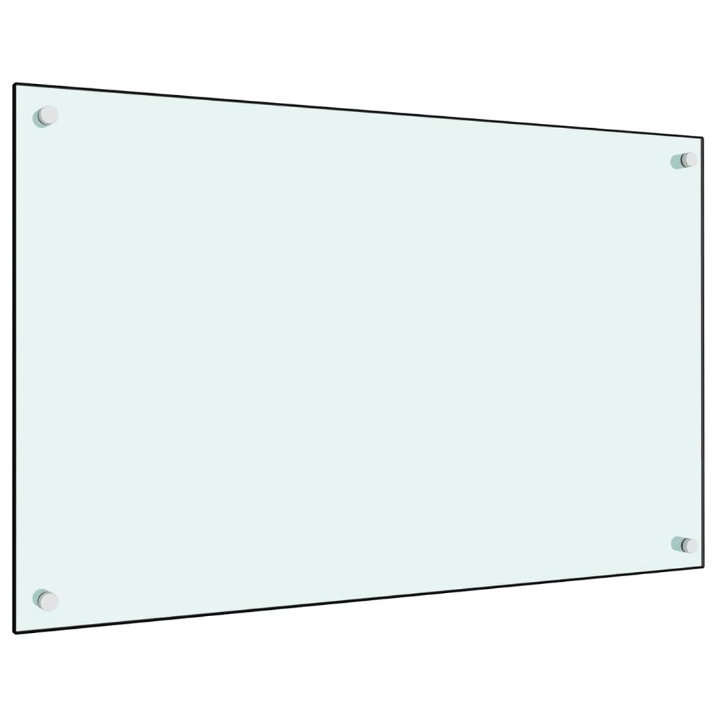 vidaXL Keittiön roiskesuoja valkoinen 80×50 cm karkaistu lasi
