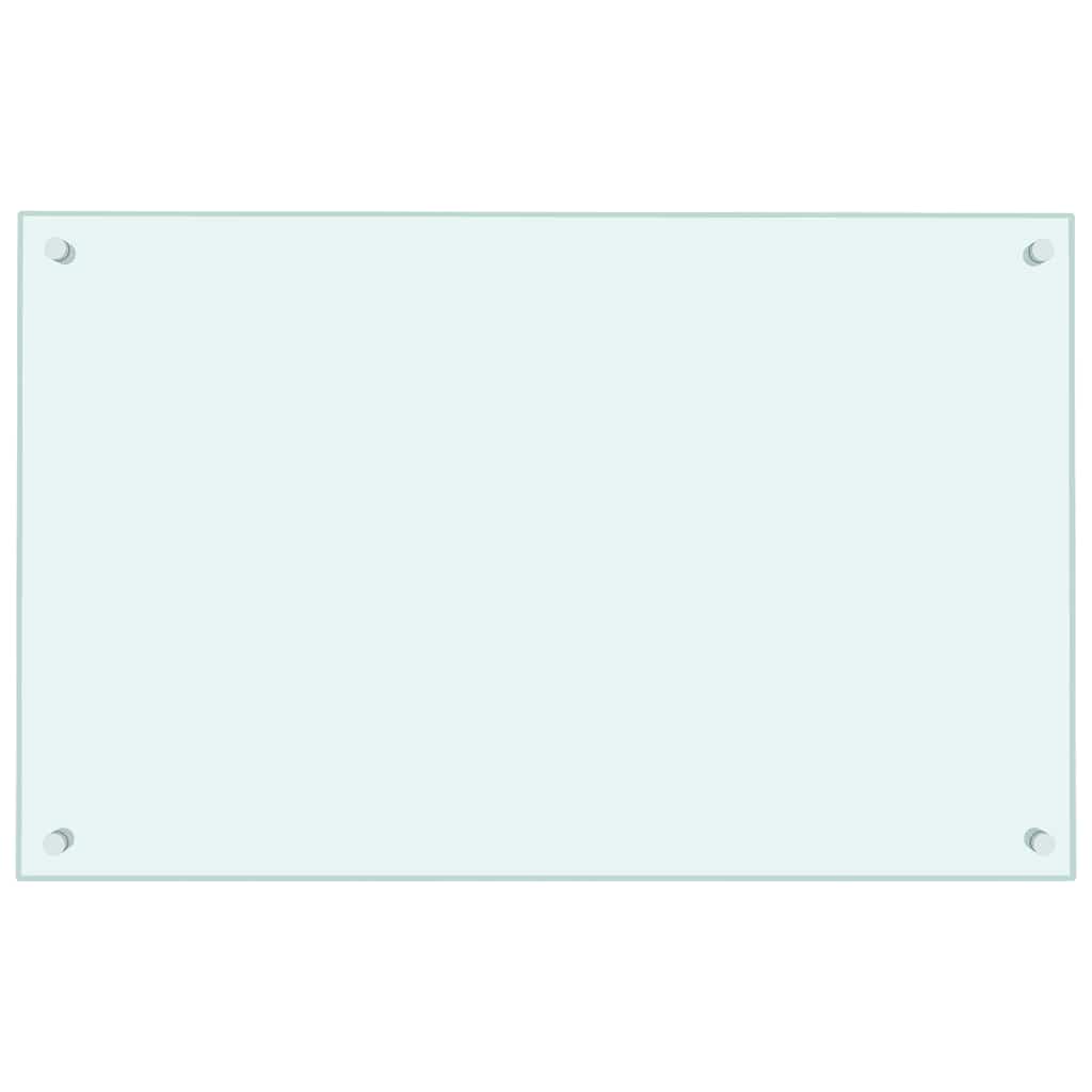 vidaXL Kuchyňský panel bílý 80 x 50 cm tvrzené sklo