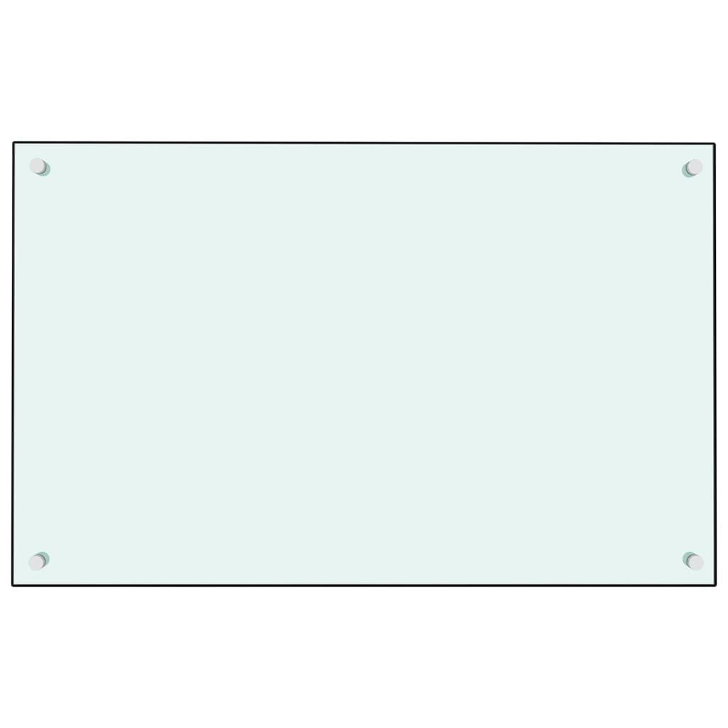  Kuchynská zástena, biela 80x50 cm, tvrdené sklo
