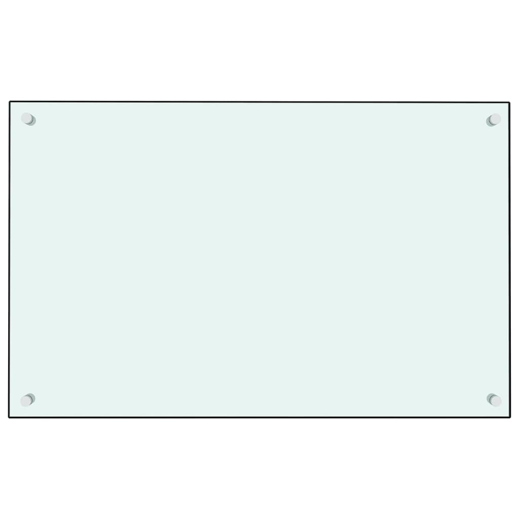 

vidaXL Spatscherm keuken 80x50 cm gehard glas wit
