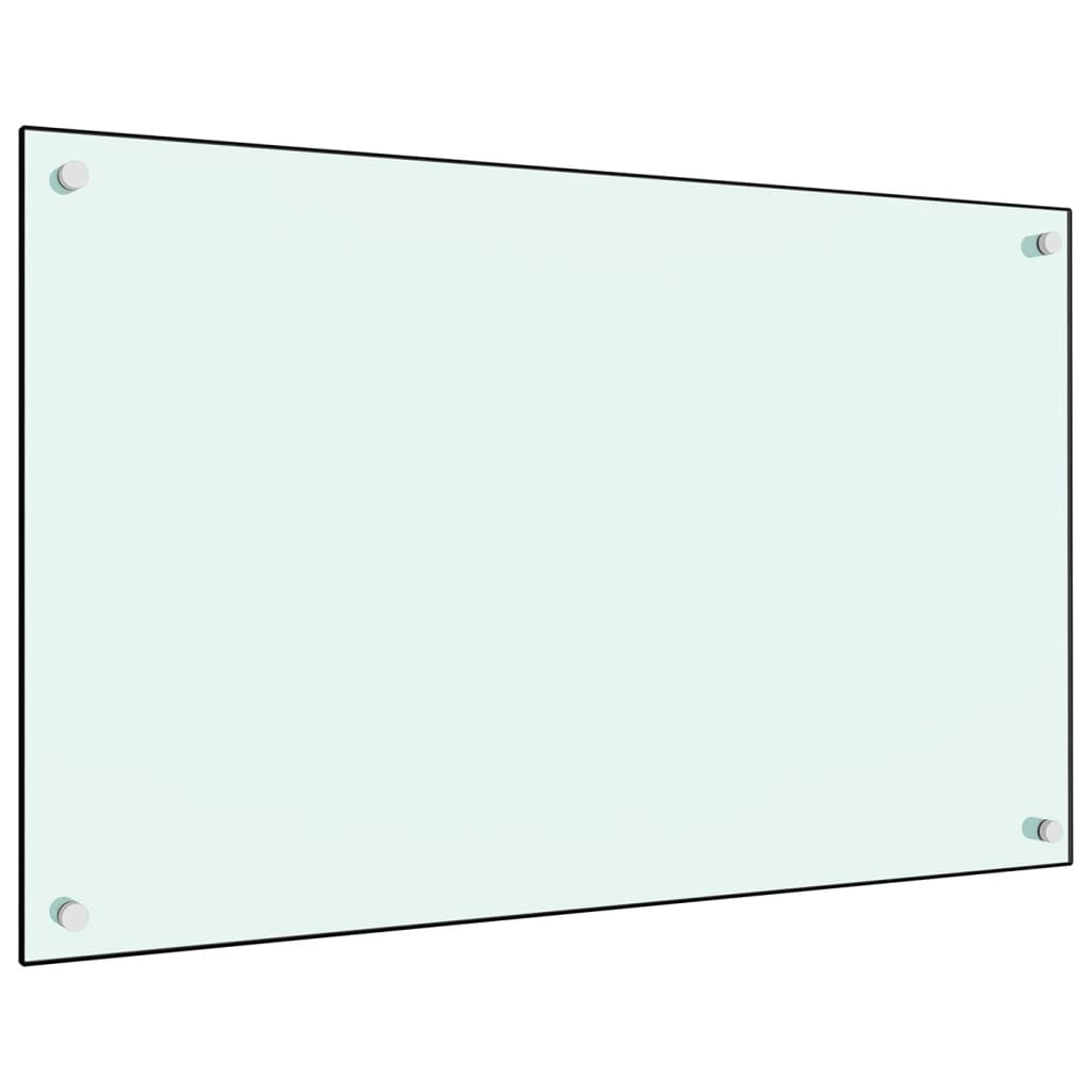 vidaXL Panou antistropi bucătărie, alb, 80x50 cm, sticlă securizată