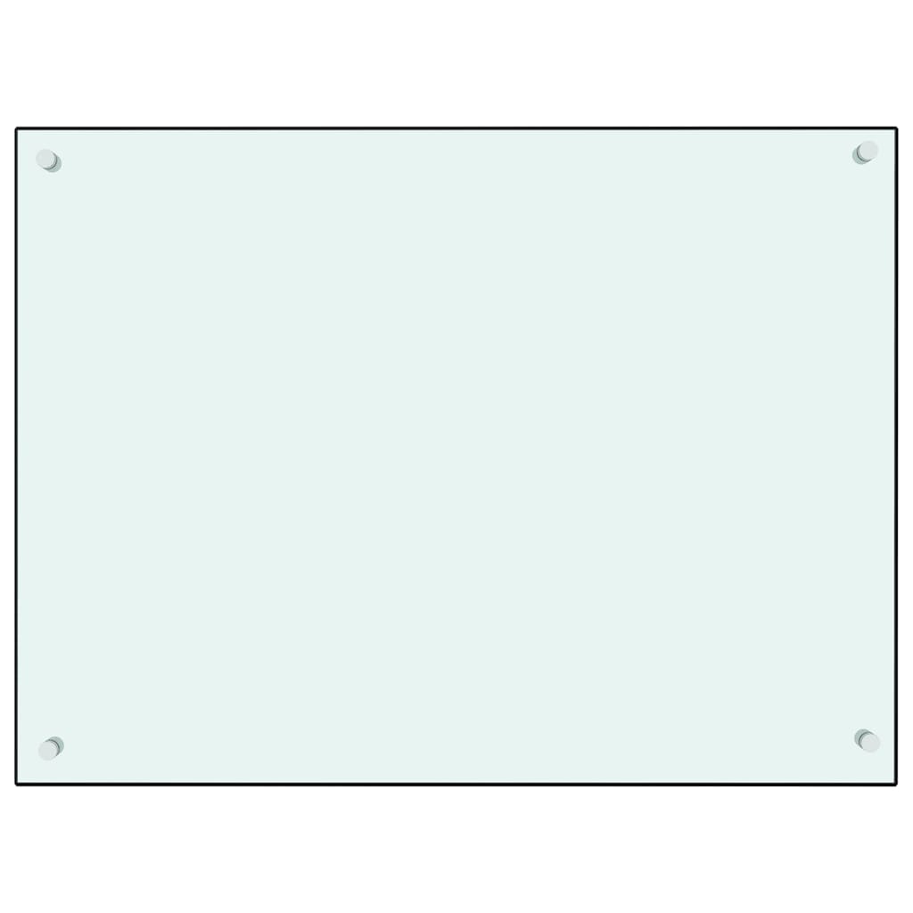  Kuchynská zástena, biela 80x60 cm, tvrdené sklo