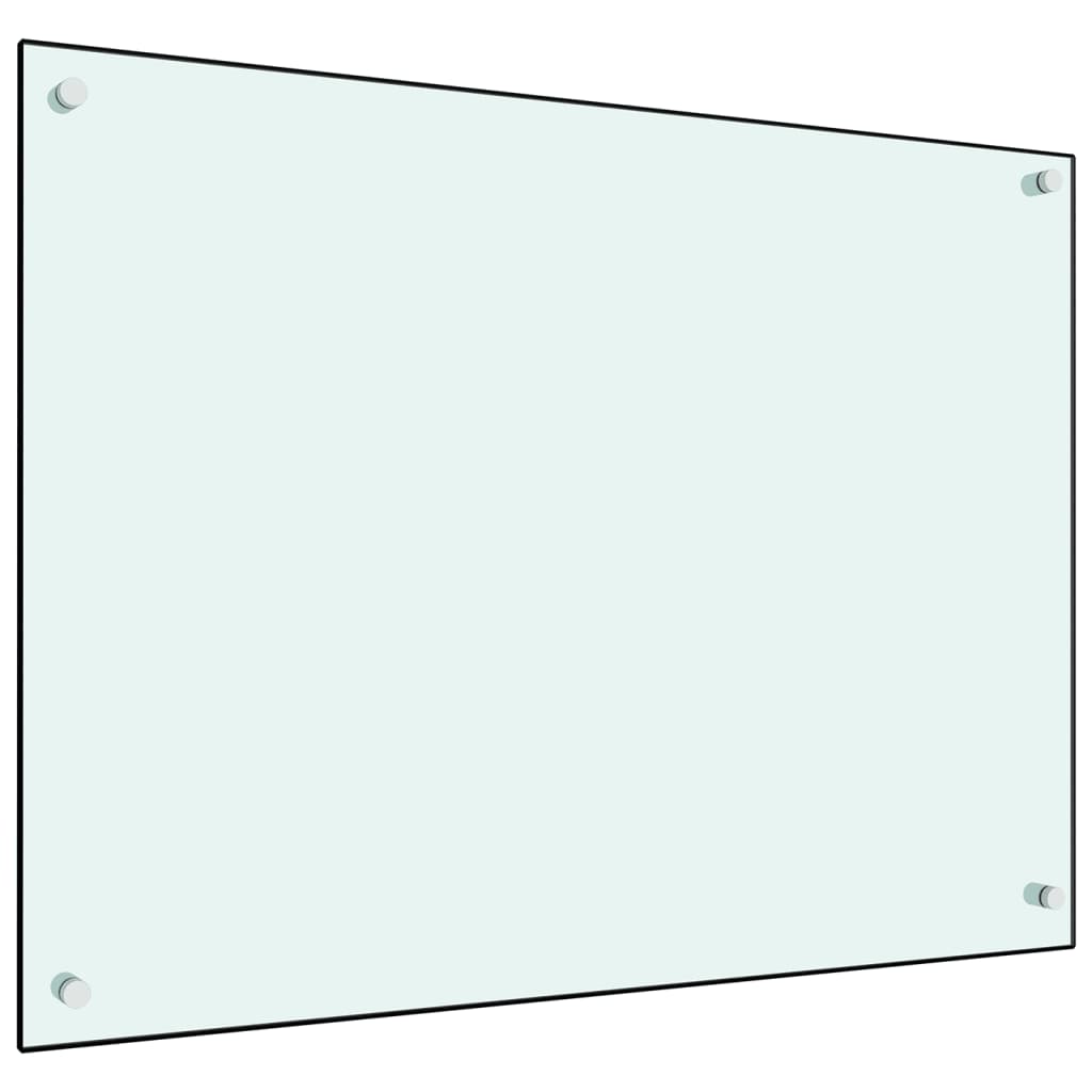 vidaXL Panou antistropi bucătărie, alb, 80×60 cm, sticlă securizată vidaXL