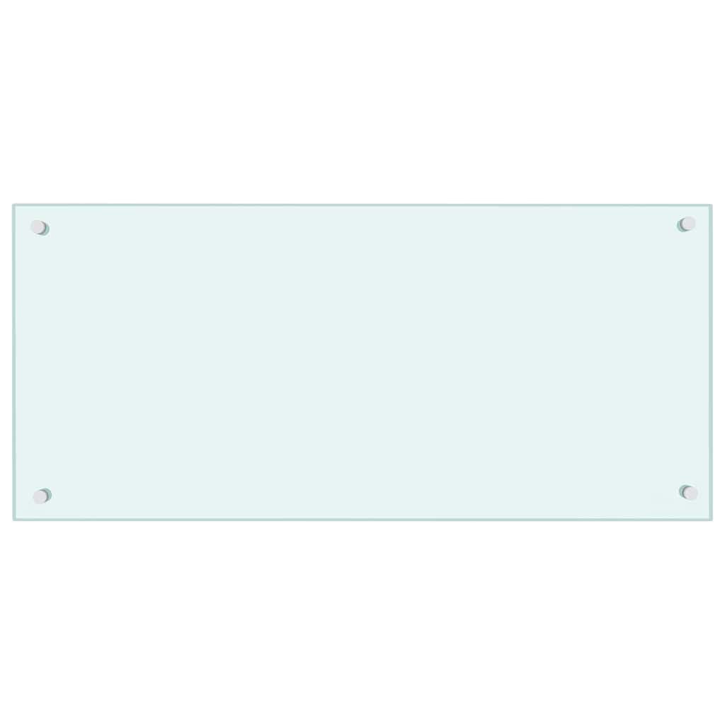 vidaXL Kuchyňský panel bílý 90 x 40 cm tvrzené sklo