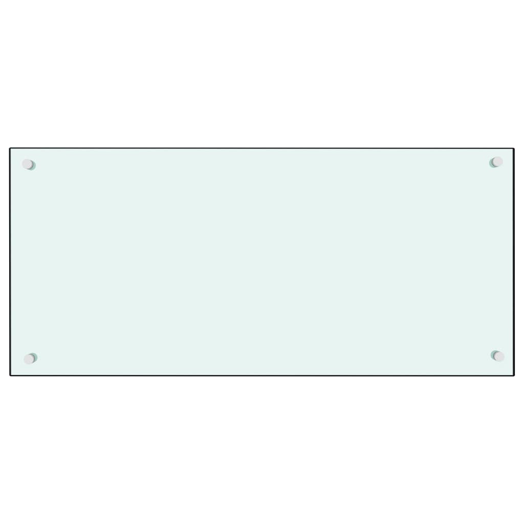Kuchyňský panel bílý 90 x 40 cm tvrzené sklo