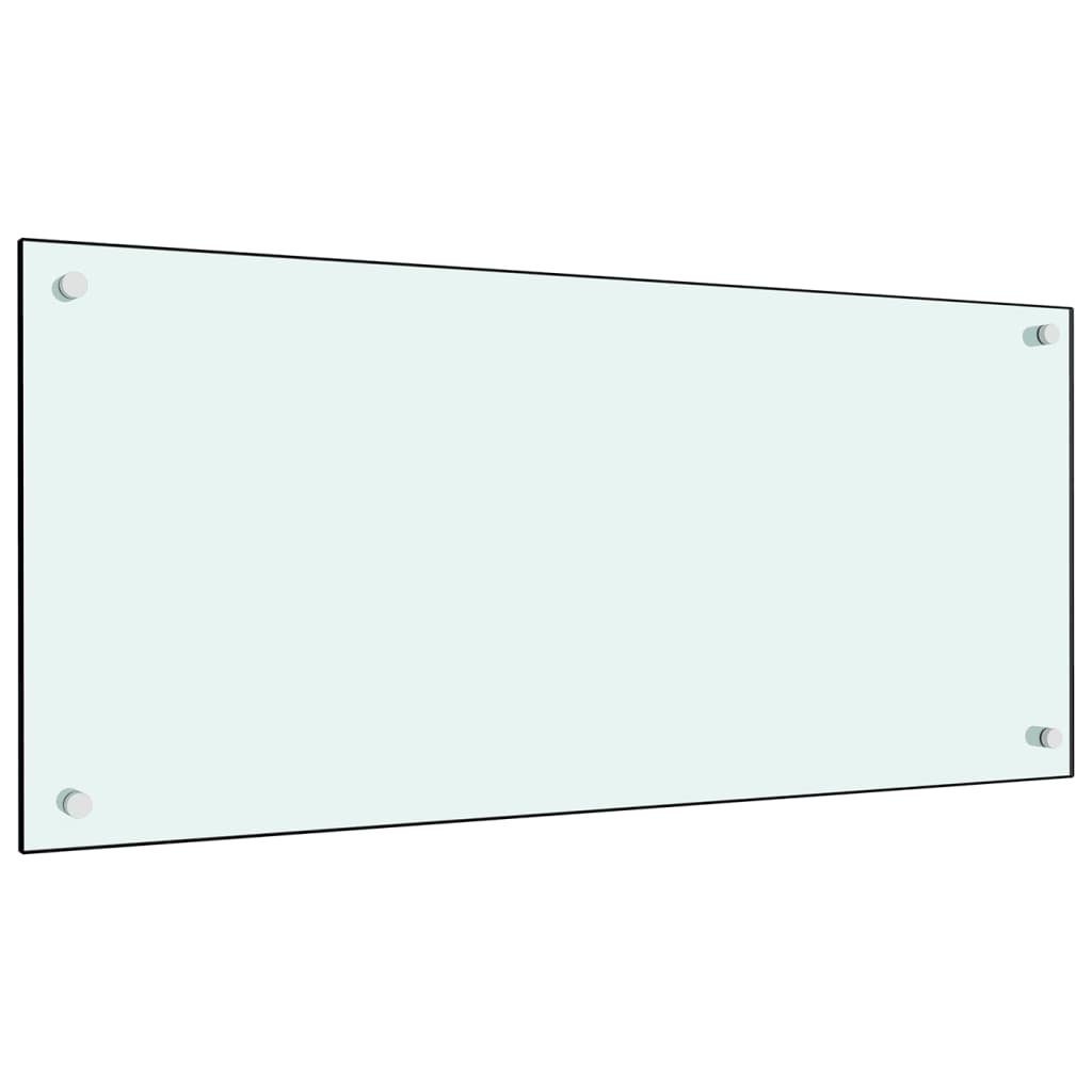 vidaXL Panou antistropi de bucătărie, alb, 90x40 cm, sticlă securizată