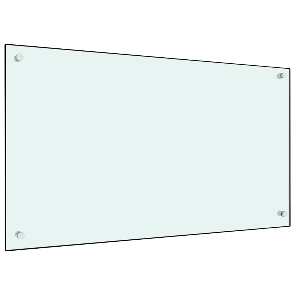 vidaXL Keittiön roiskesuoja valkoinen 90×50 cm karkaistu lasi