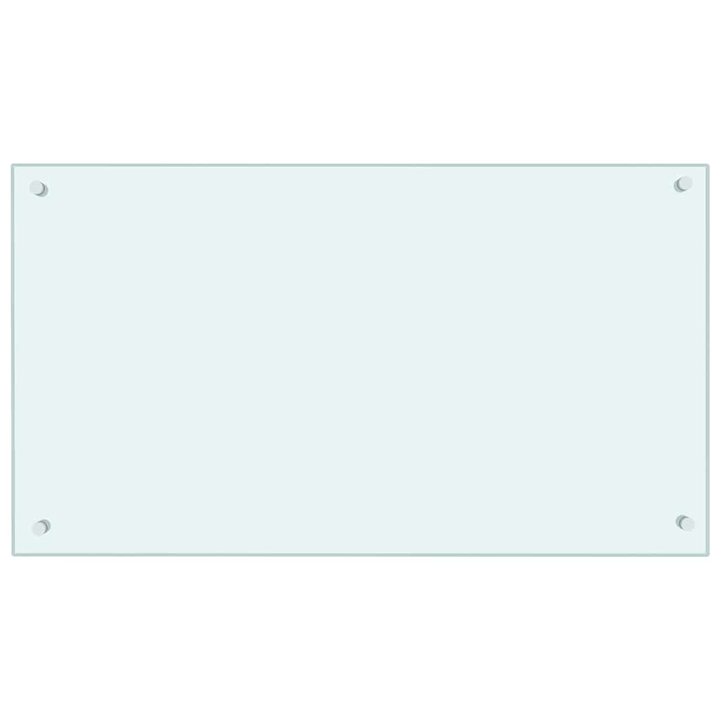 vidaXL Kitchen Backsplash White 35.4"x19.7" Tempered Glass