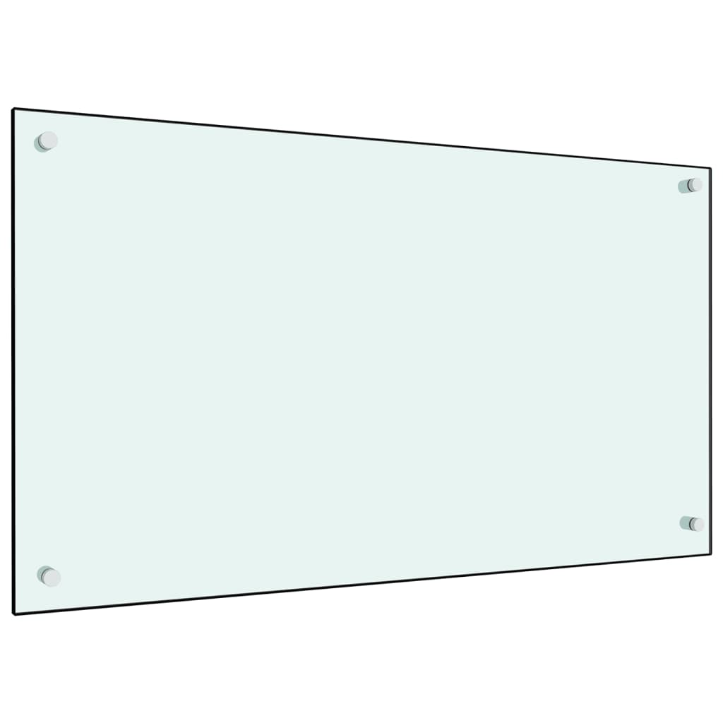vidaXL Panou antistropi bucătărie, alb, 90×50 cm, sticlă securizată vidaXL