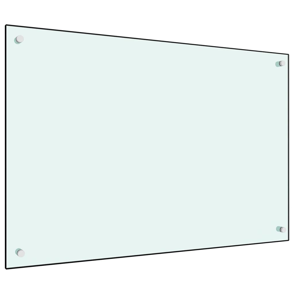 12: vidaXL stænkplade 90x60 cm hærdet glas hvid