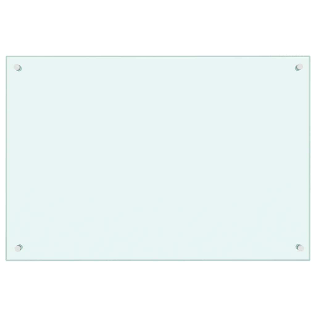 vidaXL Kuchyňský panel bílý 90 x 60 cm tvrzené sklo