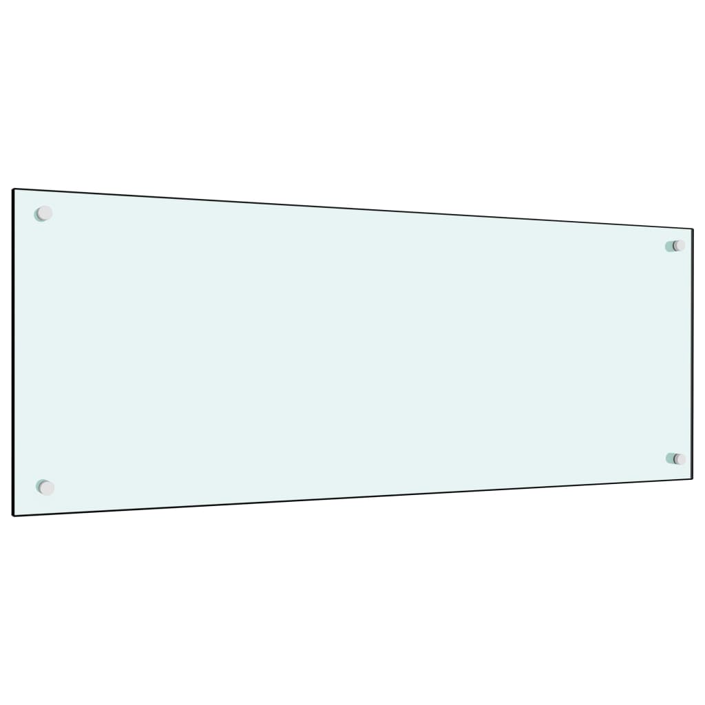 vidaXL Keittiön roiskesuoja valkoinen 100×40 cm karkaistu lasi