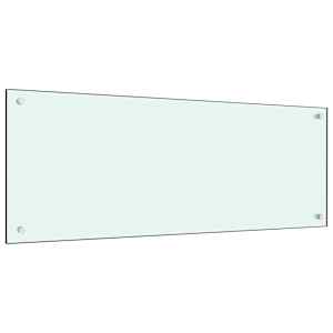 Kuhinjska zaščitna obloga bela 100x40 cm kaljeno steklo