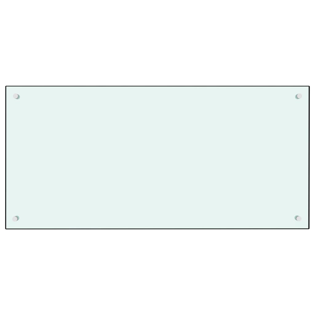Kuchyňský panel bílý 100 x 50 cm tvrzené sklo