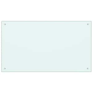 vidaXL k&ouml;&ouml;gi pritsmekaitse, piimav&auml;rvi, 100 x 60 cm, karastatud klaas
