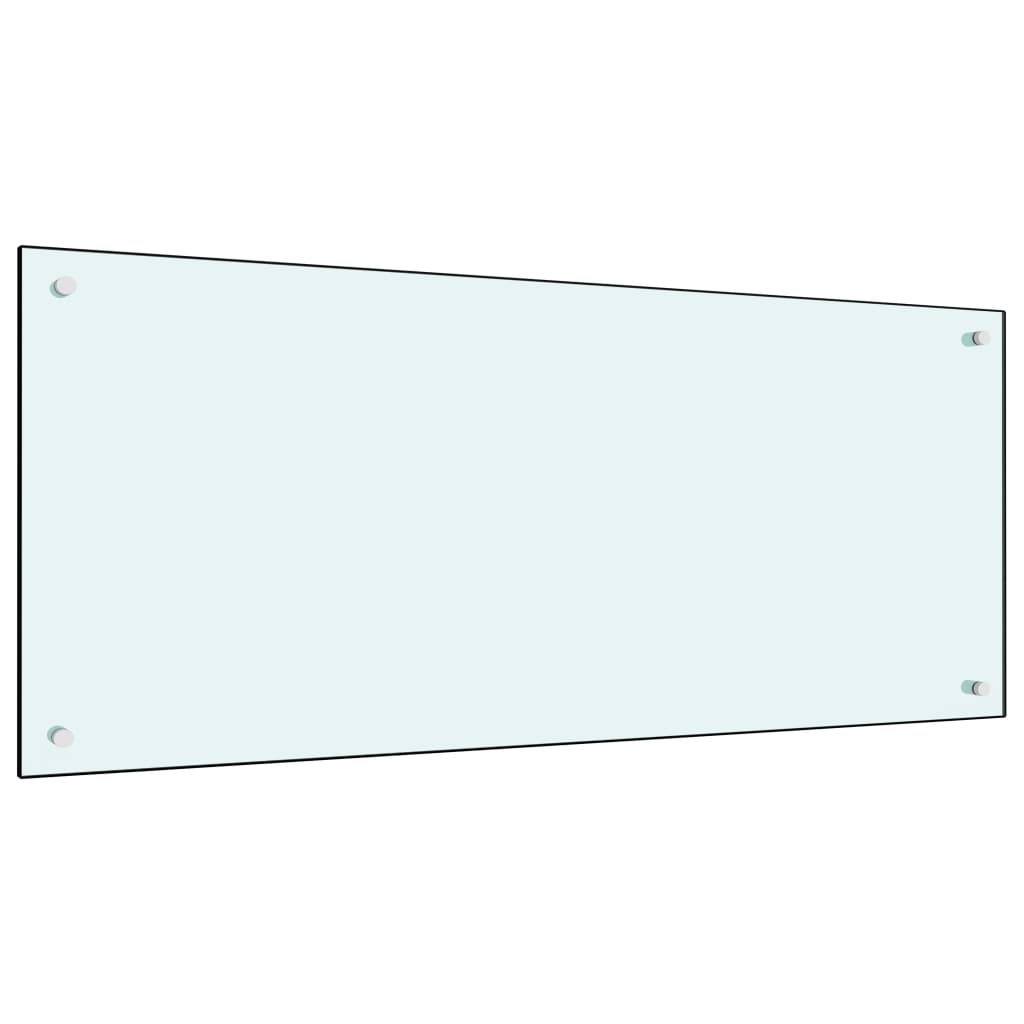 vidaXL Keittiön roiskesuoja valkoinen 120×50 cm karkaistu lasi