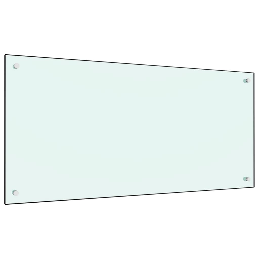 Kuchyňský panel bílý 120 x 60 cm tvrzené sklo