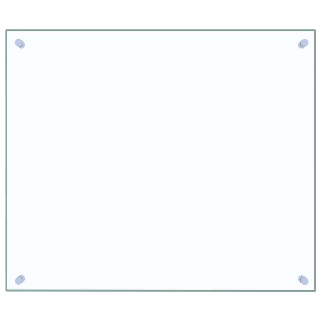 vidaXL Kitchen Backsplash Transparent 27.6"x23.6" Tempered Glass