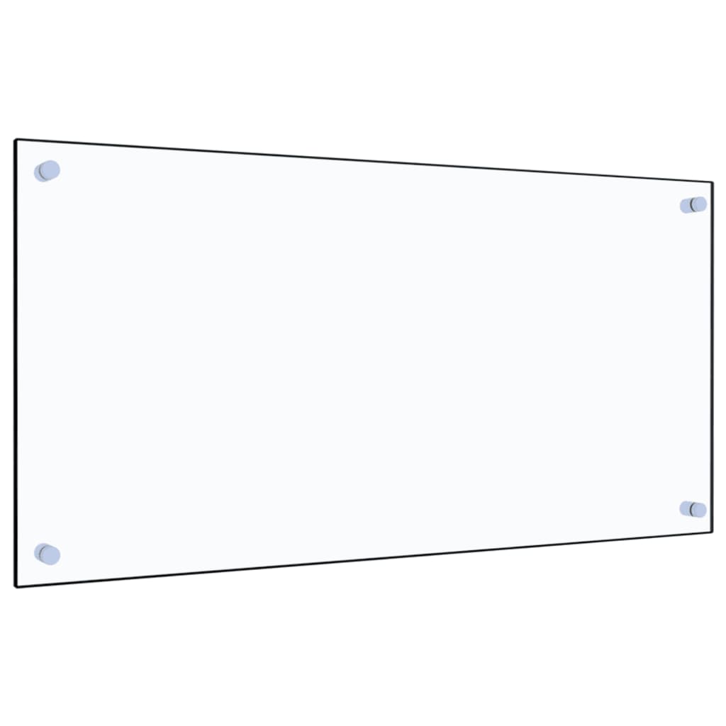 vidaXL Kitchen Backsplash Transparent 31.5"x15.7" Tempered Glass