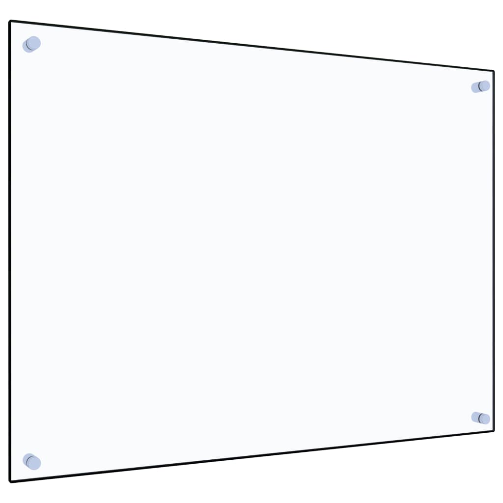 vidaXL Panou antistropi bucătărie transparent 80x60 cm sticlă securiz.