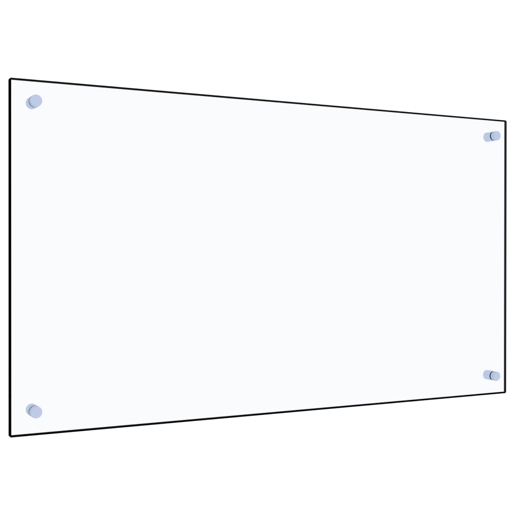 vidaXL Panou antistropi bucătărie transparent 90x50 cm sticlă securiz.