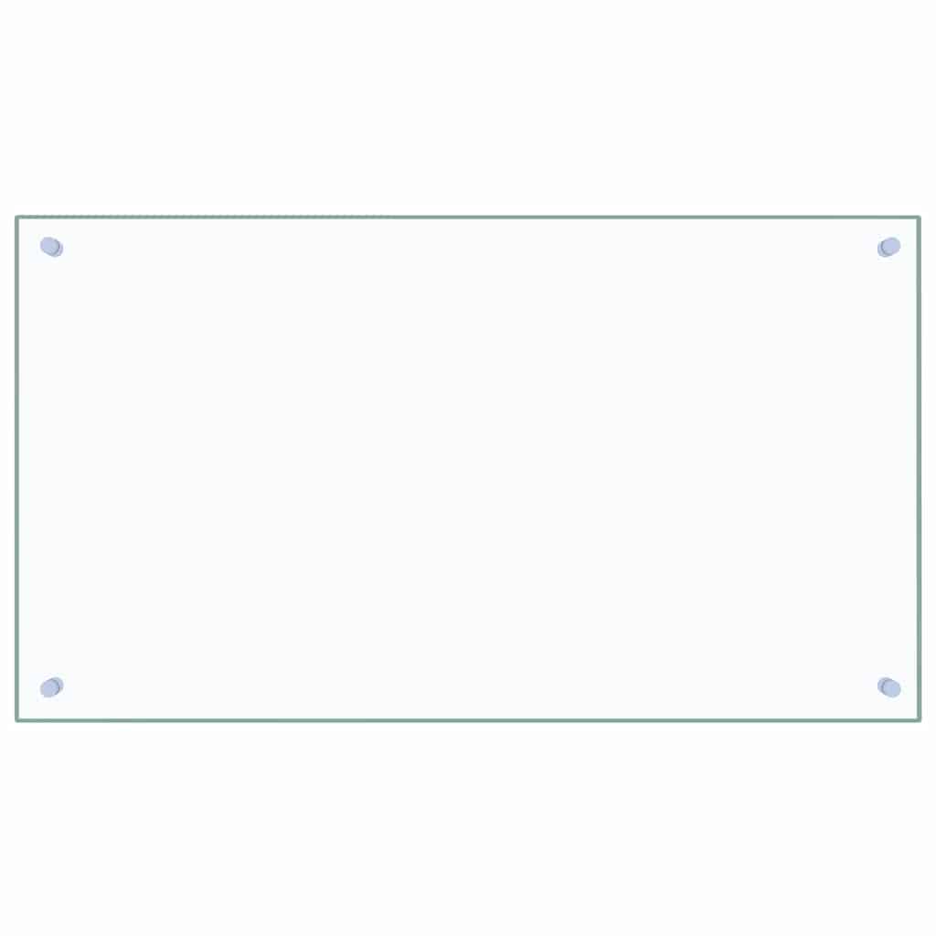 vidaXL Kitchen Backsplash Transparent 35.4"x19.7" Tempered Glass