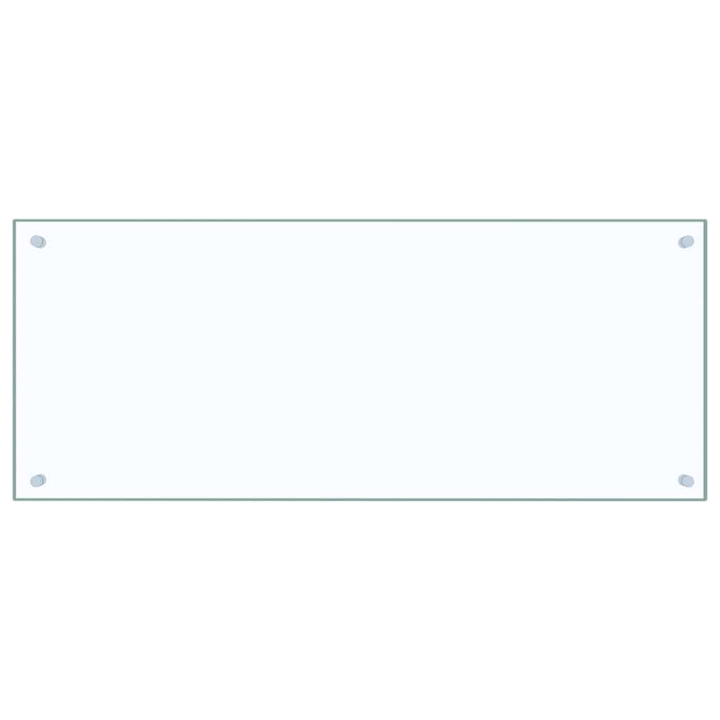 vidaXL Kitchen Backsplash Transparent 39.4"x15.7" Tempered Glass