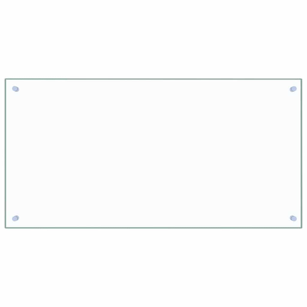 vidaXL Kitchen Backsplash Transparent 39.4"x19.7" Tempered Glass