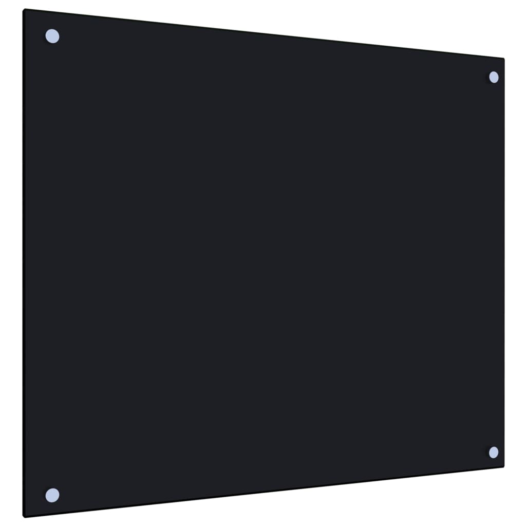 vidaXL Panou antistropi bucătărie, negru, 70×60 cm, sticlă securizată vidaXL