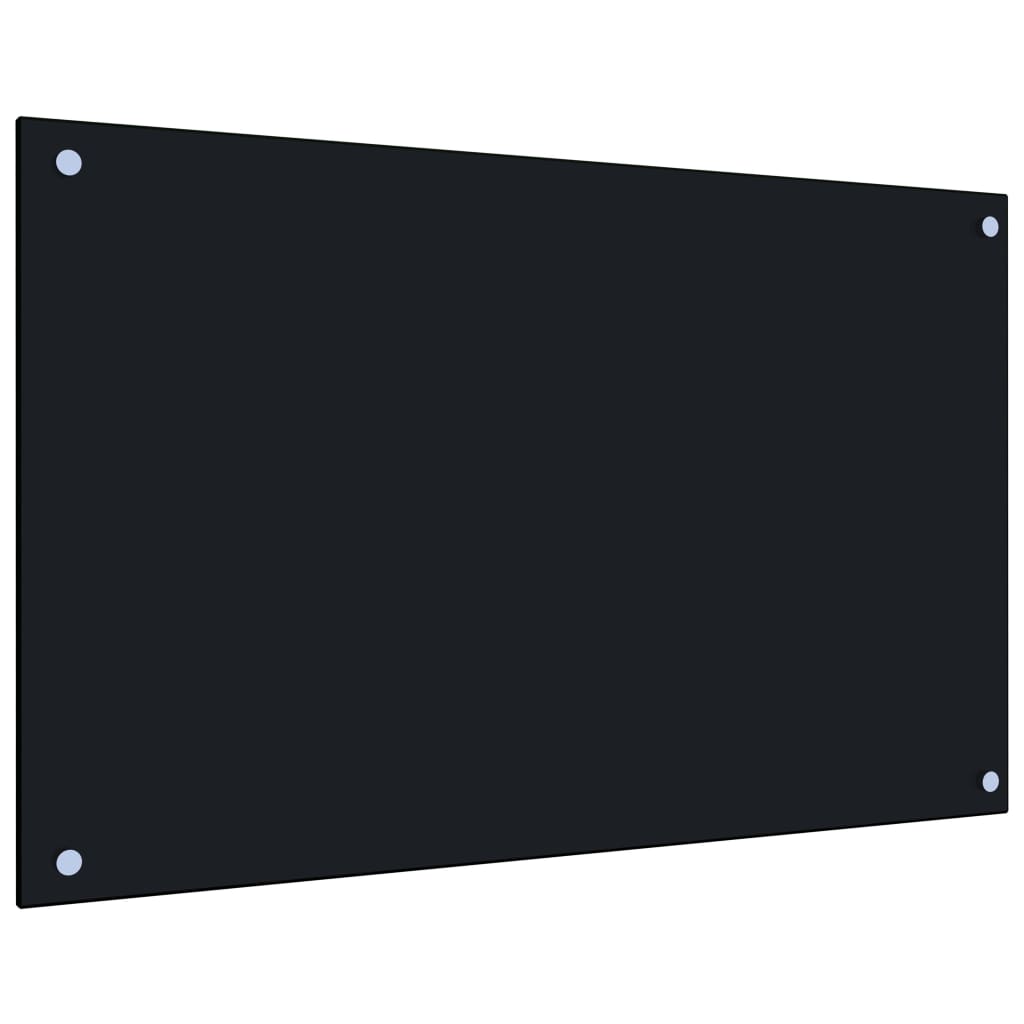 Petrashop  Kuchyňský panel černý 80 x 50 cm tvrzené sklo