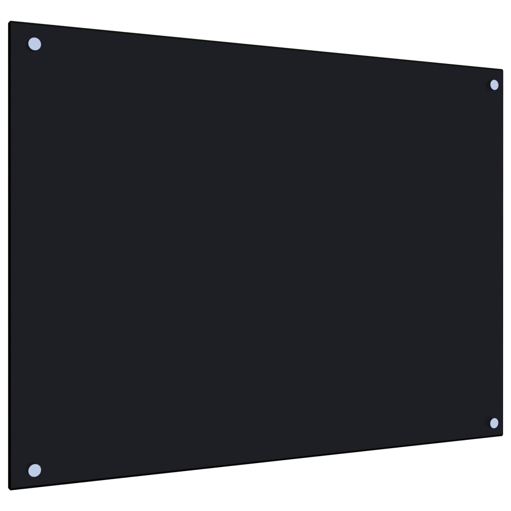 vidaXL Panou antistropi bucătărie, negru, 80×60 cm, sticlă securizată vidaXL