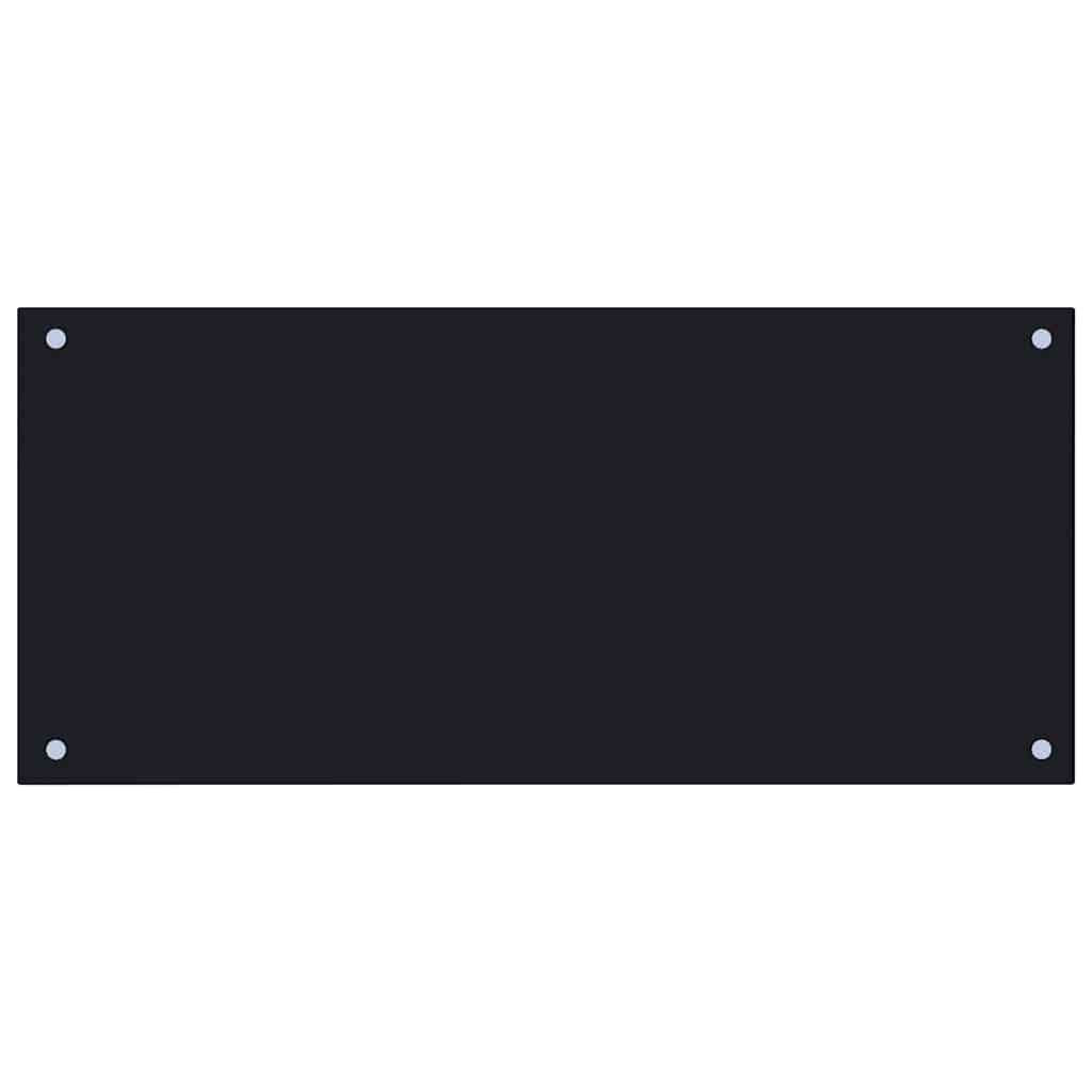 vidaXL Kuchyňský panel černý 90 x 40 cm tvrzené sklo