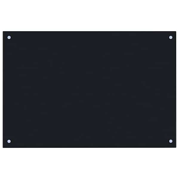 vidaXL k&ouml;&ouml;gi pritsmekaitse, must, 90 x 50 cm, karastatud klaas